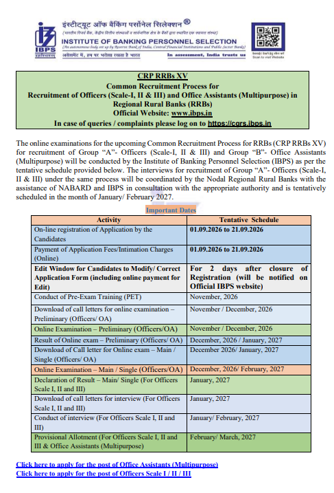IBPS RRB recruitment